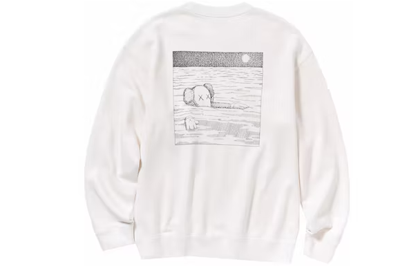 KAWS X Uniqlo Longsleeve Sweatshirt  Off White