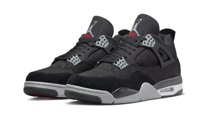 JORDAN 4 RETRO BLACK CANVAS