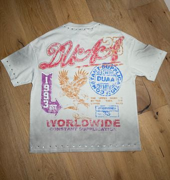 T SHIRT DUAA WHITE STAMP