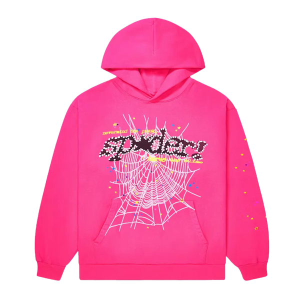 Sp5der P*NK V2 Hoodie Pink