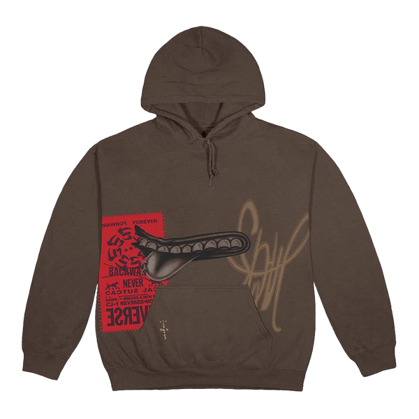 Travis Scott Grin Hoodie Brown