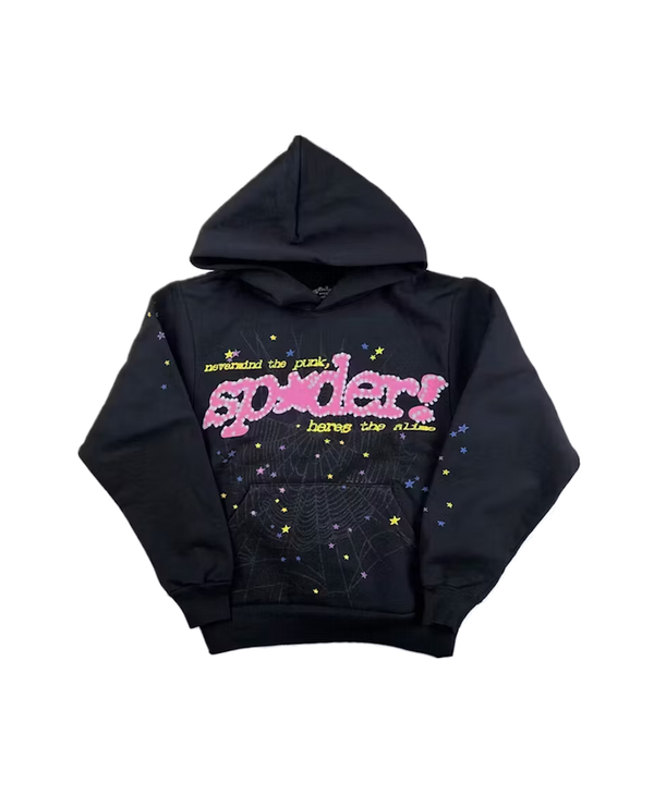 Sp5der P*NK V2 Hoodie Black